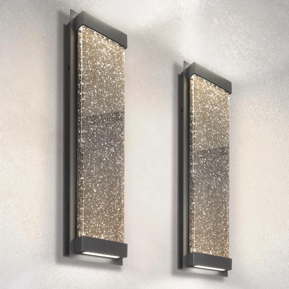 Outdoor Wall Lamp, Waterproof, Dimmable, Exterior Flush Mount Sconce, Outdoor Lighting, 2 Pack 24 Inch Bubble Glass Wall Light
Outdoor Wall Lamp, Waterproof, Dimmable, Exterior Flush Mount Sconce, Outdoor Lighting, 2 Pack 24 Inch Bubble Glass Wall Light