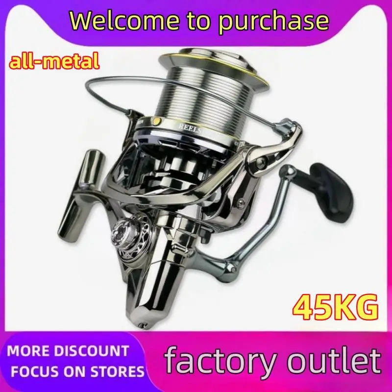 All Metal Rotary Fishing Reel, Maximum Resistance Reel, Suitable for Medium to Large Fish, 9000-12000, 13 + 1BB, 45kg, New
All Metal Rotary Fishing Reel, Maximum Resistance Reel, Suitable for Medium to Large Fish, 9000-12000, 13 + 1BB, 45kg, New