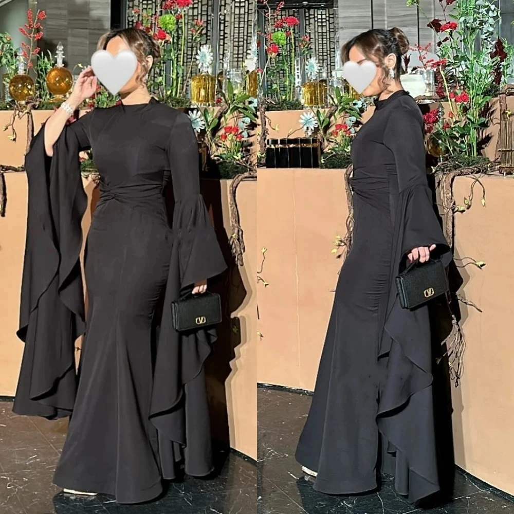 Classic Evening Dress Mermaid Floor-Length Satin High collar Prom Dresses Chiffon Modern Style Formal Saudi Arabia Wedding Dress
Classic Evening Dress Mermaid Floor-Length Satin High collar Prom Dresses Chiffon Modern Style Formal Saudi Arabia Wedding Dress