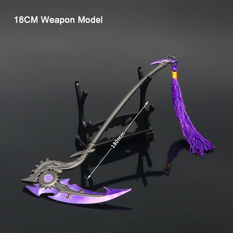 18cm Anime Peripherals Zinc Alloy Weapon Model Purple Sickle Full Metal Replica Miniature Decoration Handicraft Crafts Ornaments
18cm Anime Peripherals Zinc Alloy Weapon Model Purple Sickle Full Metal Replica Miniature Decoration Handicraft Crafts Ornaments