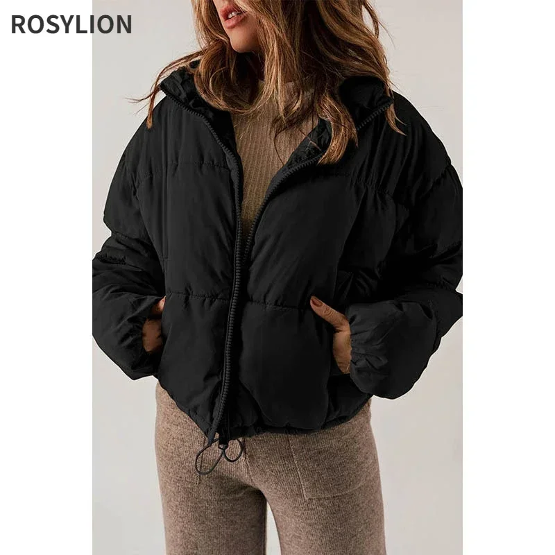 Ladies Casual Solid Color Warm Cotton Winter Clothing Women Stand-up Collar Thick Zipper Puffy Jacket Girls Khaki Parkas S-XXL
Ladies Casual Solid Color Warm Cotton Winter Clothing Women Stand-up Collar Thick Zipper Puffy Jacket Girls Khaki Parkas S-XXL