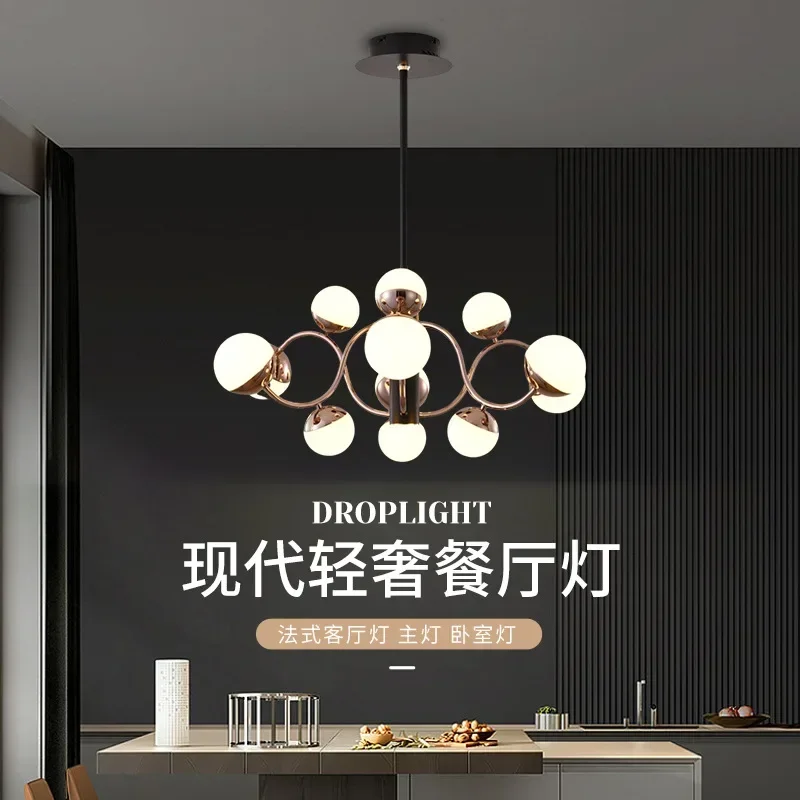 Modern Light Luxury Dining Room Chandelier Spherical round Cover Internet Celebrity Iron Lamp Home Use and Commercial Use LED
Modern Light Luxury Dining Room Chandelier Spherical round Cover Internet Celebrity Iron Lamp Home Use and Commercial Use LED