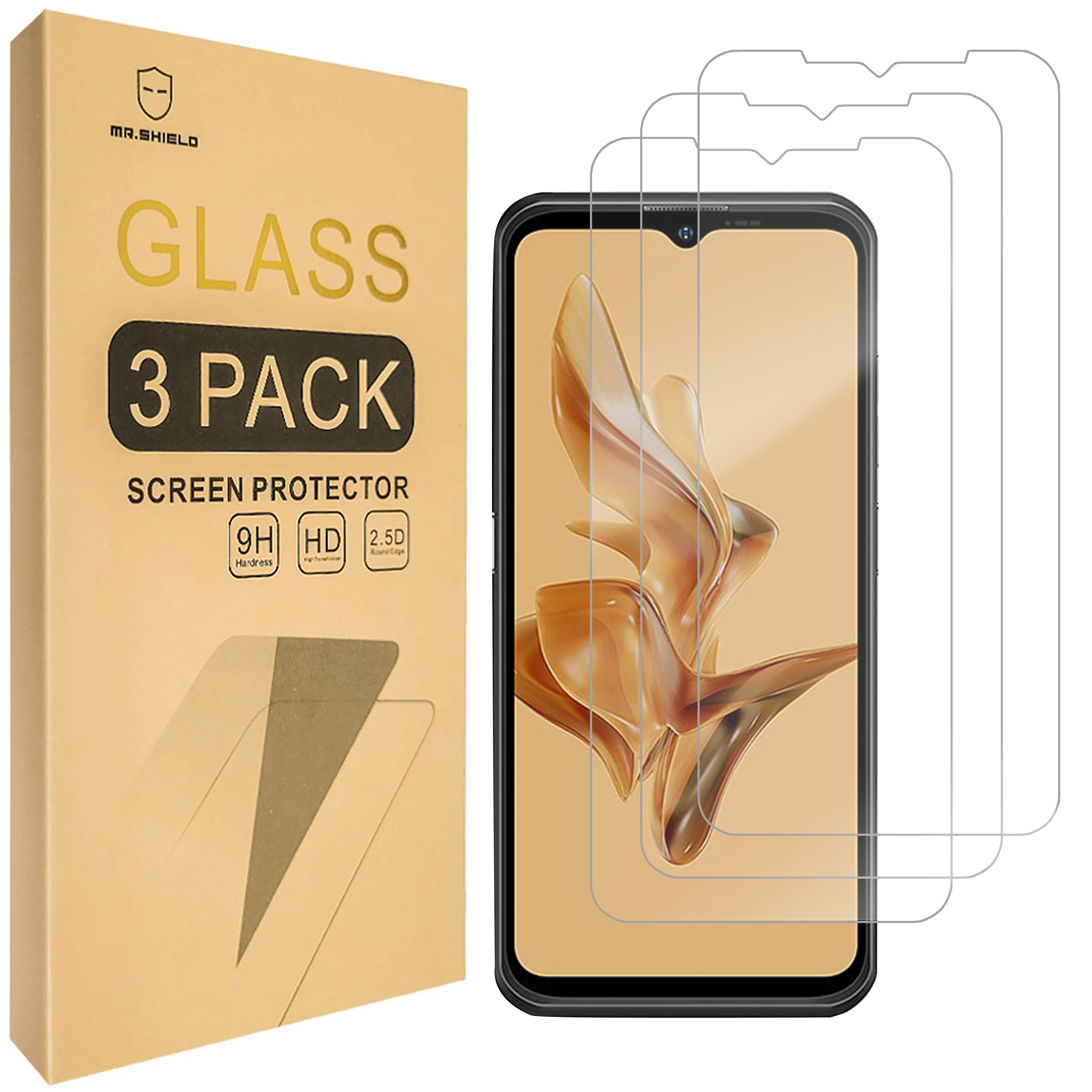 

Mr.Shield [3-Pack] Screen Protector For Ulefone Armor 17 Pro [Tempered Glass] [Japan Glass with 9H Hardness] Screen Protector