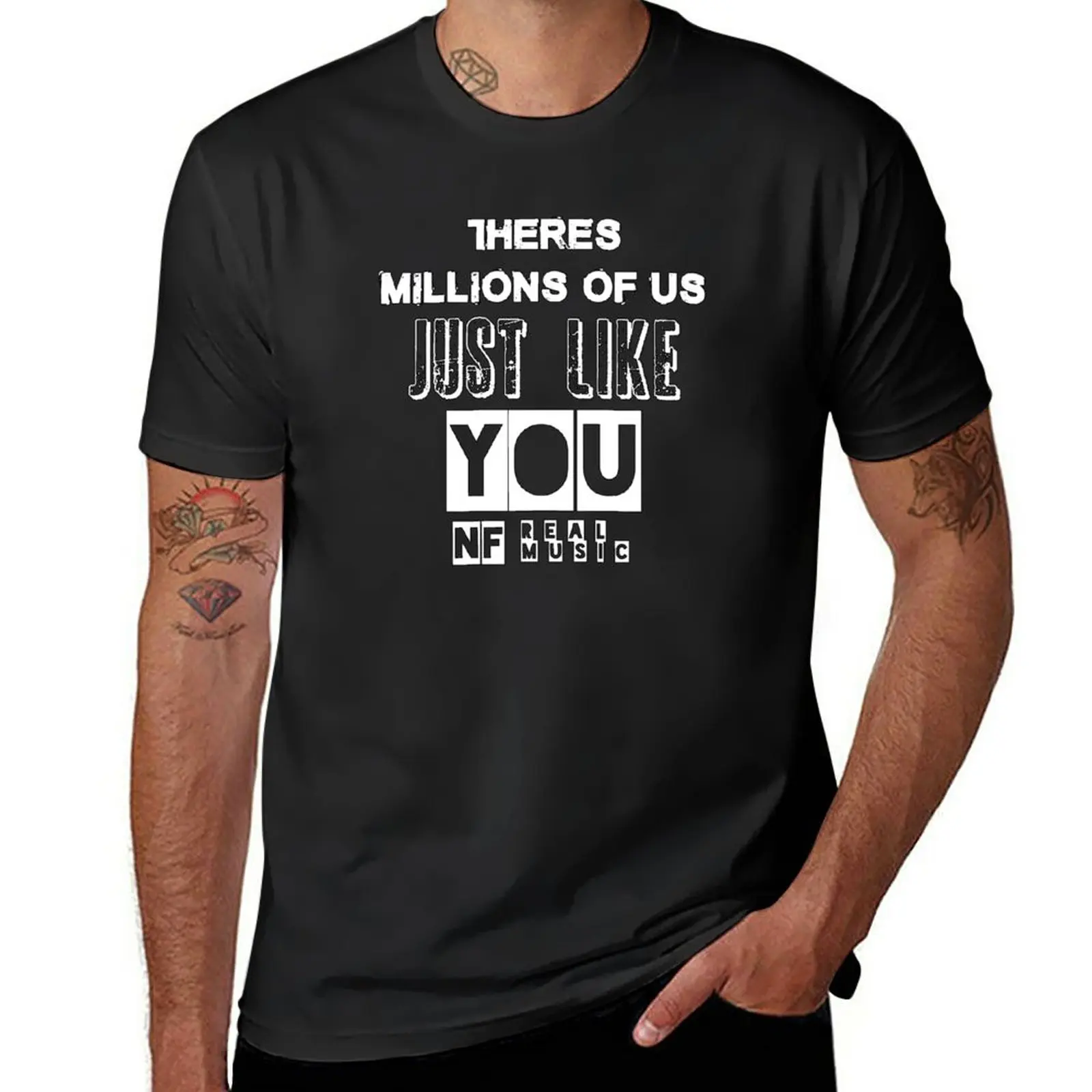 

Новая футболка NF с надписью «Just like you», быстросохнущая футболка, аниме футболка, Забавные футболки, мужские футболки с графическим рисунком, забавные