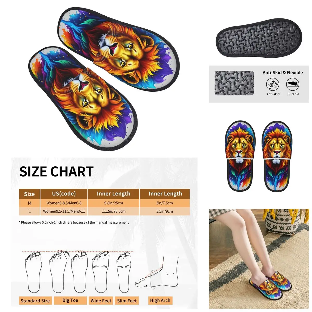 

Cool Animals, Lions Men Women Furry slippers,fashion Color printing special Home slippers,Neutral slippers pantoufle homme