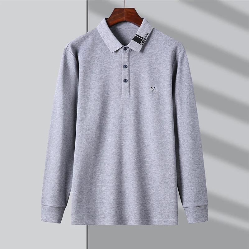 Men's New Solid Color Casual Long Sleeve T-shirt Fashion POLO Shirt Underlay 
Men's New Solid Color Casual Long Sleeve T-shirt Fashion POLO Shirt Underlay