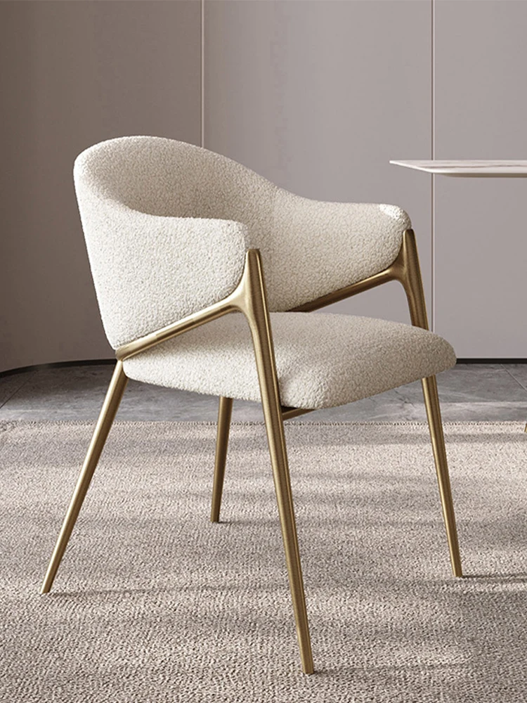 Italian light luxury dining chair home modern simple designer cashmere lamb hotel villa restaurant high-end leisure chair
Italian light luxury dining chair home modern simple designer cashmere lamb hotel villa restaurant high-end leisure chair