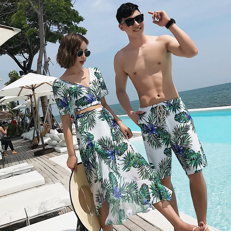 Sexy Couple Swimsuit Set Pink Hawaiian Sling Split Swimswear Bathing Suits Lovers 2 Peice Set Women Swimming Pants for Man
Sexy Couple Swimsuit Set Pink Hawaiian Sling Split Swimswear Bathing Suits Lovers 2 Peice Set Women Swimming Pants for Man