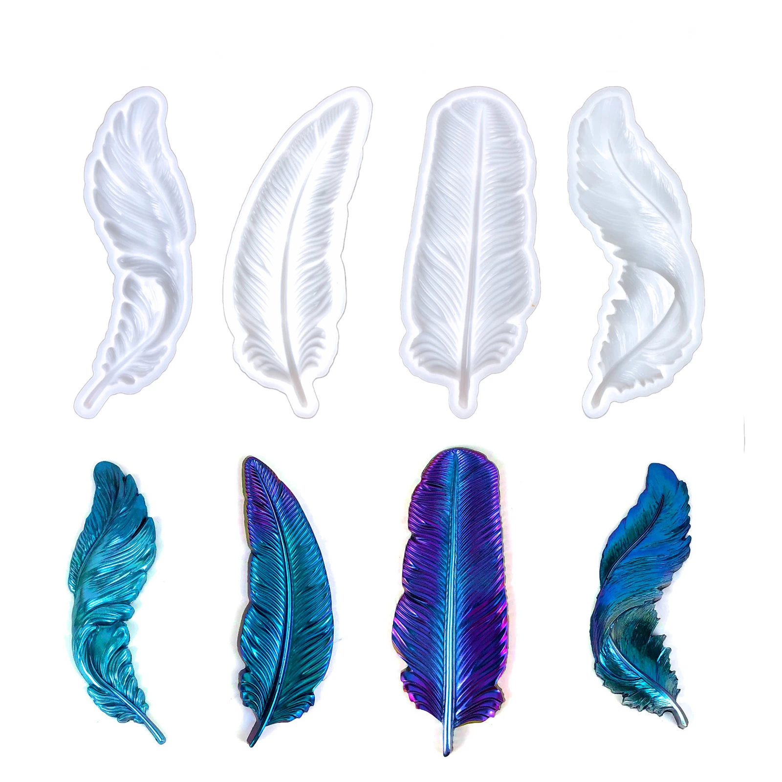 Feather Silicone Mold Wall Hanging Diy Living Room Decorative Resin Ornaments Semi-dimensional Feather Pendant Molds
Feather Silicone Mold Wall Hanging Diy Living Room Decorative Resin Ornaments Semi-dimensional Feather Pendant Molds