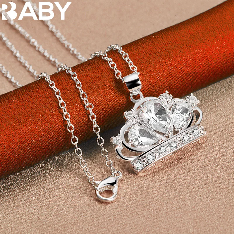 925 Sterling Silver Noble Zircon Crown Pendant Necklace For Women 18-30 Inches Chain Fashion Jewelry Charm Luxury Accessories
925 Sterling Silver Noble Zircon Crown Pendant Necklace For Women 18-30 Inches Chain Fashion Jewelry Charm Luxury Accessories