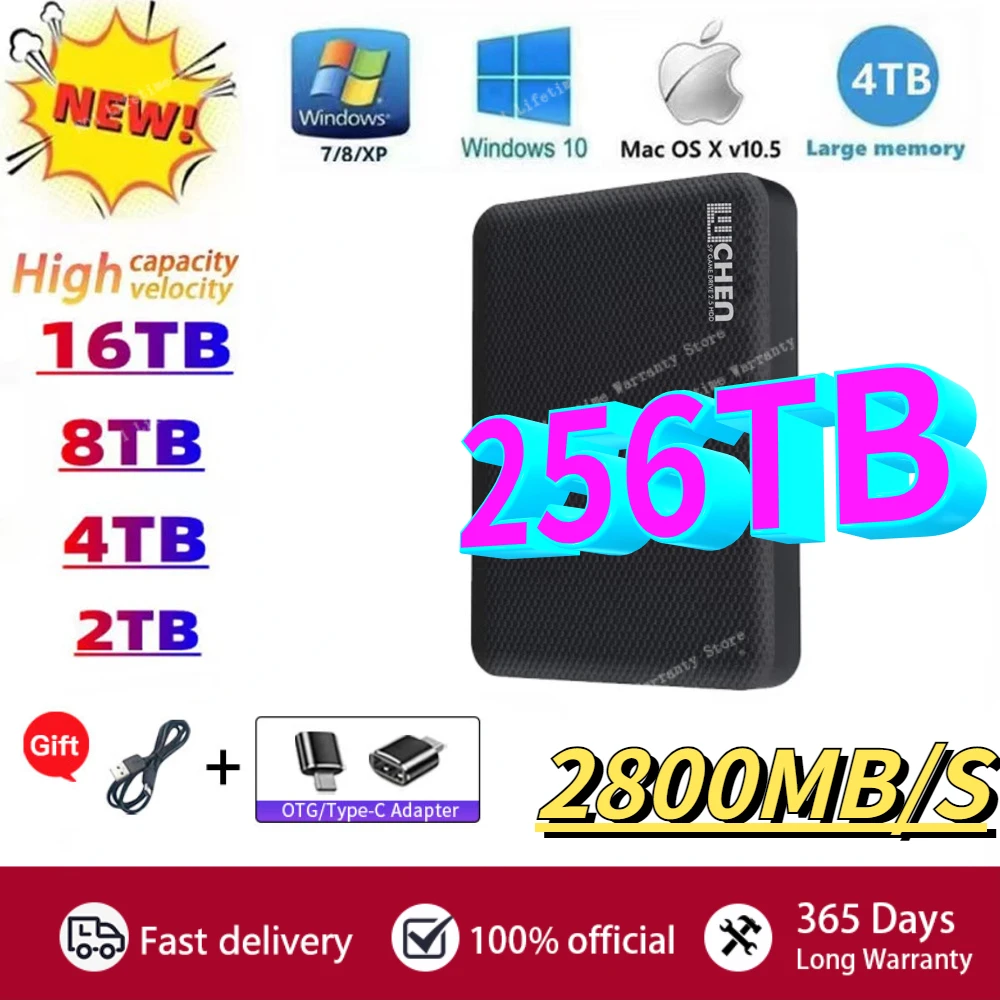 2023 Original 4TB external hard drive 1TB portable external SSD Mini Hard Disks High-speed Drive External Solid State Hard Drive
2023 Original 4TB external hard drive 1TB portable external SSD Mini Hard Disks High-speed Drive External Solid State Hard Drive