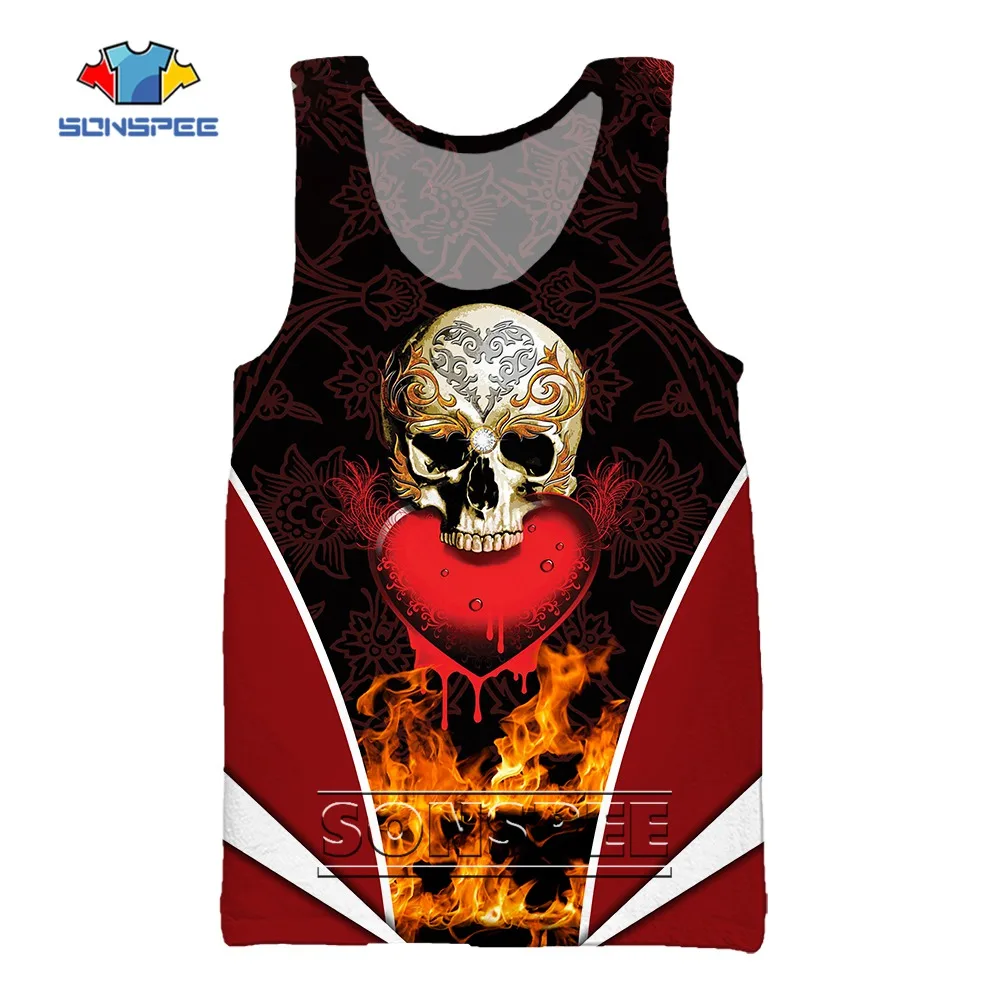 SONSPEE 2022 Fashion Street Personality Unisex Vest 3D Print Hell Demon Monster Skull Tank Tops Casual Sports Fitness Singlet
SONSPEE 2022 Fashion Street Personality Unisex Vest 3D Print Hell Demon Monster Skull Tank Tops Casual Sports Fitness Singlet