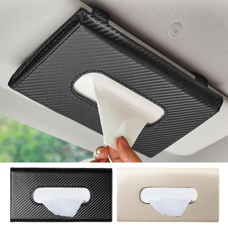 

Car Sun Visor Tissue Box Holder Auto Interior Storage Decoration Napkin Tissue Container For Sun Visor Car Tissue Holder