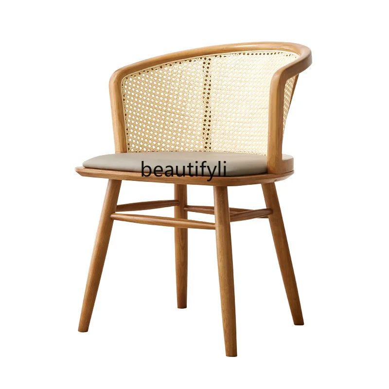 Nordic Solid Wood Dining Chair Leisure Hotel Restaurant Middle Ancient Home Living Room Soft Bag Rattan Dining Table Armchair
Nordic Solid Wood Dining Chair Leisure Hotel Restaurant Middle Ancient Home Living Room Soft Bag Rattan Dining Table Armchair