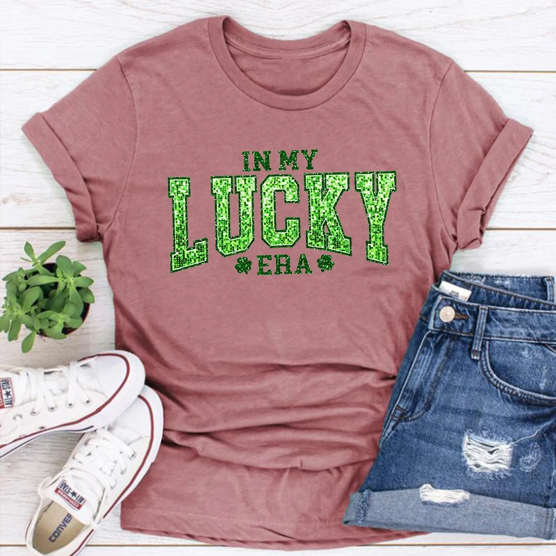 

Lucky St Patricks Day Shirt Shamrock Tee Retro St Patricks Shirts Trendy St Patrick Top Women Aesthetic