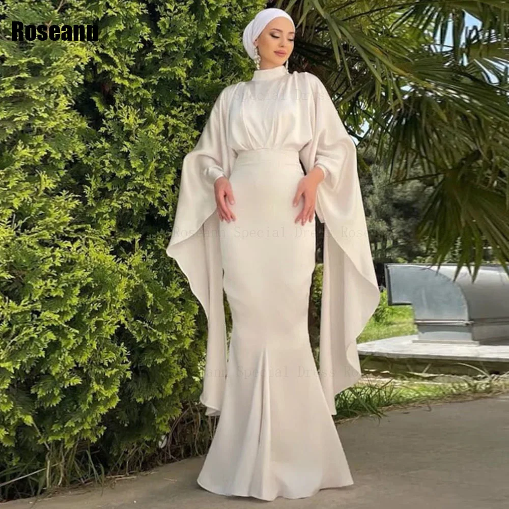 Muslim High Collar Ivory Mermaid Wedding Dresses Ribbon 2024 New Ruffle Brush Train Floor Length Bride Dress robe de mariée
Muslim High Collar Ivory Mermaid Wedding Dresses Ribbon 2024 New Ruffle Brush Train Floor Length Bride Dress robe de mariée