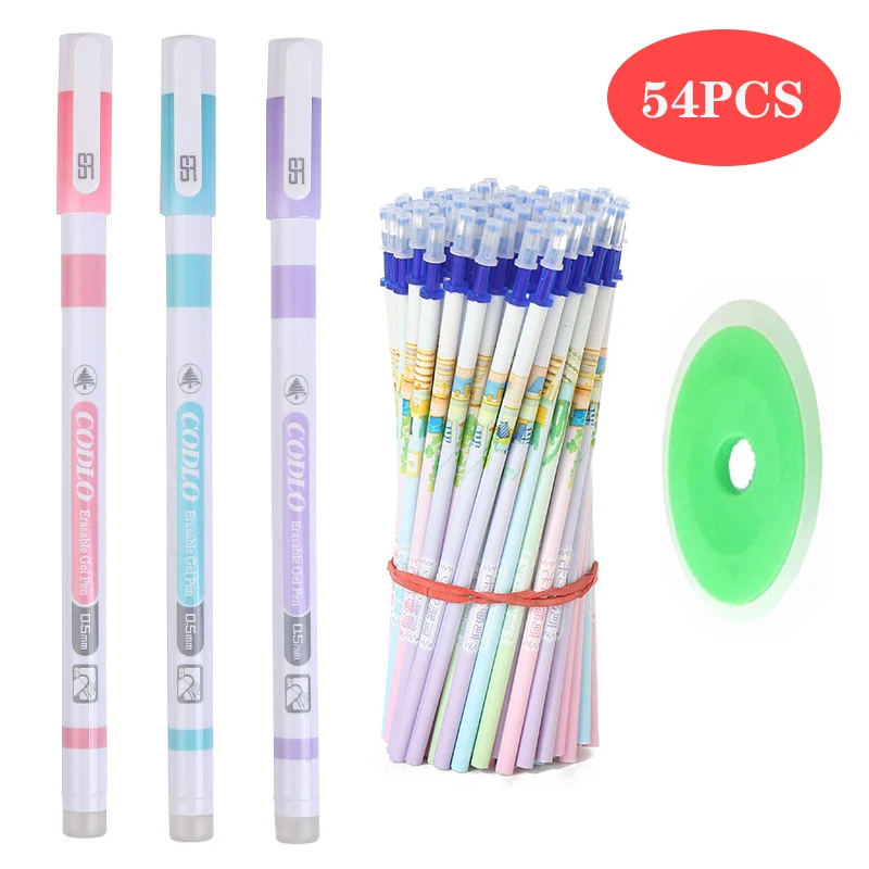 54 PCS/Set Erasable Pen Gel Pen 0.5mm Refill Erasable Eraser 4 Colors Stationery For School Office Pens Writing Tool Supplies
54 PCS/Set Erasable Pen Gel Pen 0.5mm Refill Erasable Eraser 4 Colors Stationery For School Office Pens Writing Tool Supplies