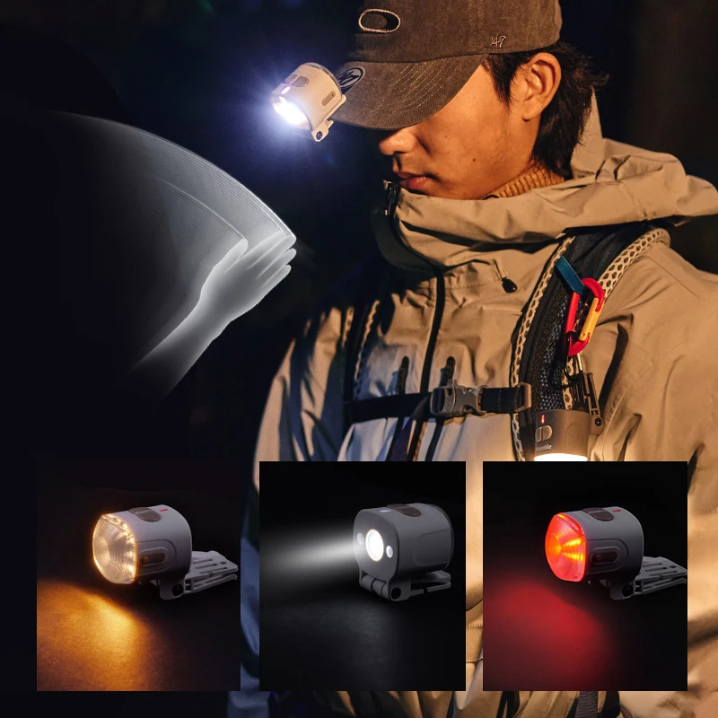 

Naturehike Mini LED Headlamp Hat Clip Light Rechargeable Tent Light with Magnet Portable Waterproof Flashlight Camping Light