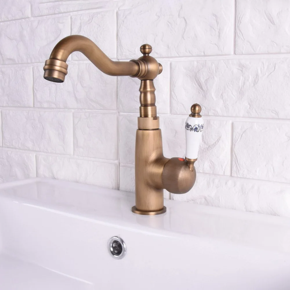 Brass Faucet Bathroom Single Handle Bathroom Sink Mixer Taps Hot and Cold Water Rotatable Faucet For Basin Deck Mounted Lsf112
Brass Faucet Bathroom Single Handle Bathroom Sink Mixer Taps Hot and Cold Water Rotatable Faucet For Basin Deck Mounted Lsf112