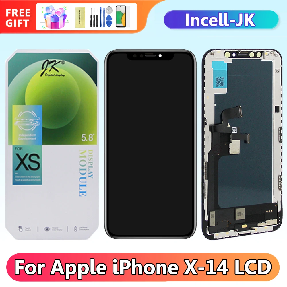 ЖК-дисплей JK для iPhone 11 12 13 14 Pro Max, цифровой сенсорный экран в сборе для iPhone X, XR, XS Max, замена
ЖК-дисплей JK для iPhone 11 12 13 14 Pro Max, цифровой сенсорный экран в сборе для iPhone X, XR, XS Max, замена