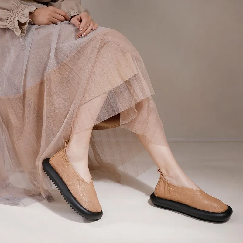 Винтажные туфли ручной работы GKTINOO из натуральной кожи на мягкой подошве 2024 Новая Универсальная женская обувь без застежек из мягкой воловьей кожи 
Винтажные туфли ручной работы GKTINOO из натуральной кожи на мягкой подошве 2024 Новая Универсальная женская обувь без застежек из мягкой воловьей кожи