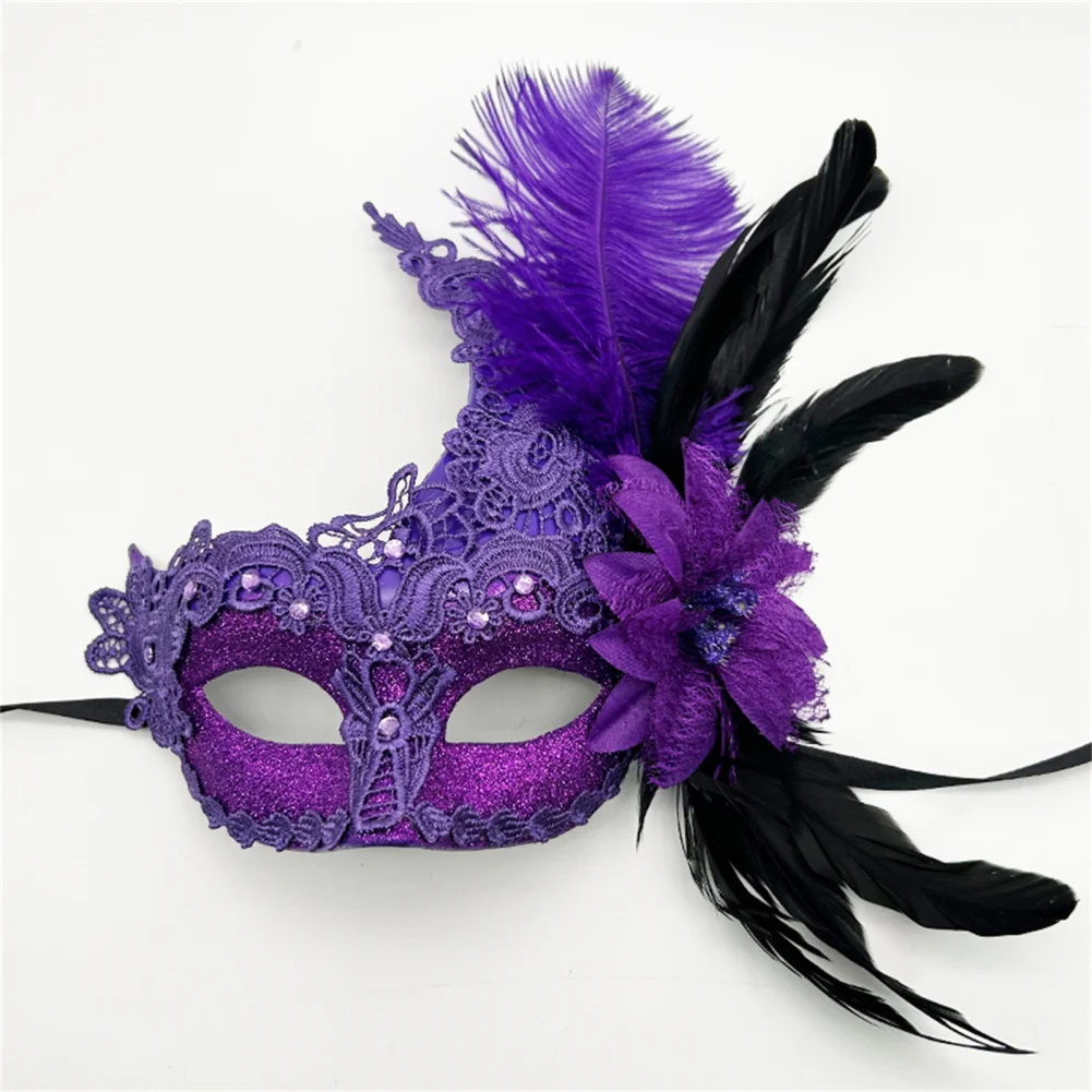 Masquerade Mask Lace Inlaid Diamonds Side Feather Half Face Cover Cosplay Costumes For Halloween Party
Masquerade Mask Lace Inlaid Diamonds Side Feather Half Face Cover Cosplay Costumes For Halloween Party