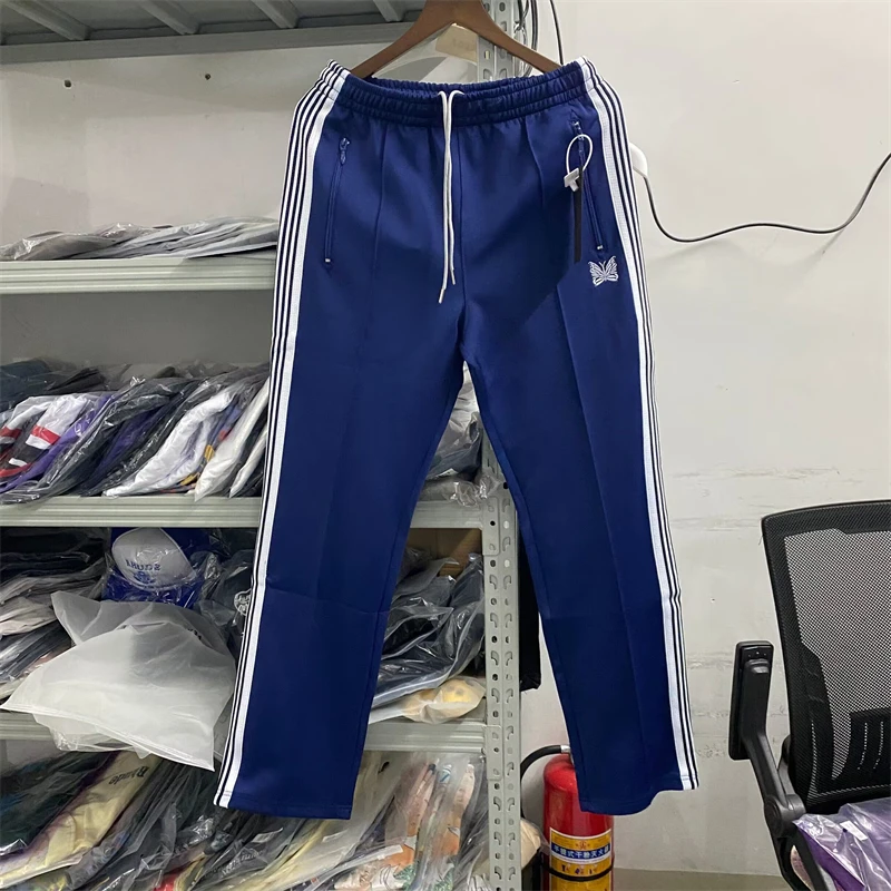 Needles Men's Jogger Pants Women Harajuku Casual Webbing Stretch Trousers Butterfly Embroidery Drawstring Sweatpants Clothing
Needles Men's Jogger Pants Women Harajuku Casual Webbing Stretch Trousers Butterfly Embroidery Drawstring Sweatpants Clothing