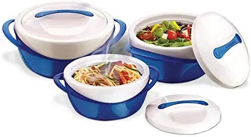 Casserole Dish with Lid 3 pc. set 2.6/1.25/.6 qt. Elegant Hot Pot Food Warmer/Cooler - Large Thermal Soup/Salad Serving Bowl- St
Casserole Dish with Lid 3 pc. set 2.6/1.25/.6 qt. Elegant Hot Pot Food Warmer/Cooler - Large Thermal Soup/Salad Serving Bowl- St