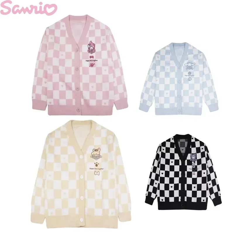 Sanrio My Melody Kuromi Cardigan Female Autumn and Winter Jumper Jacket Cute College Style Embroidery Long Sleeved Knitwear
Sanrio My Melody Kuromi Cardigan Female Autumn and Winter Jumper Jacket Cute College Style Embroidery Long Sleeved Knitwear