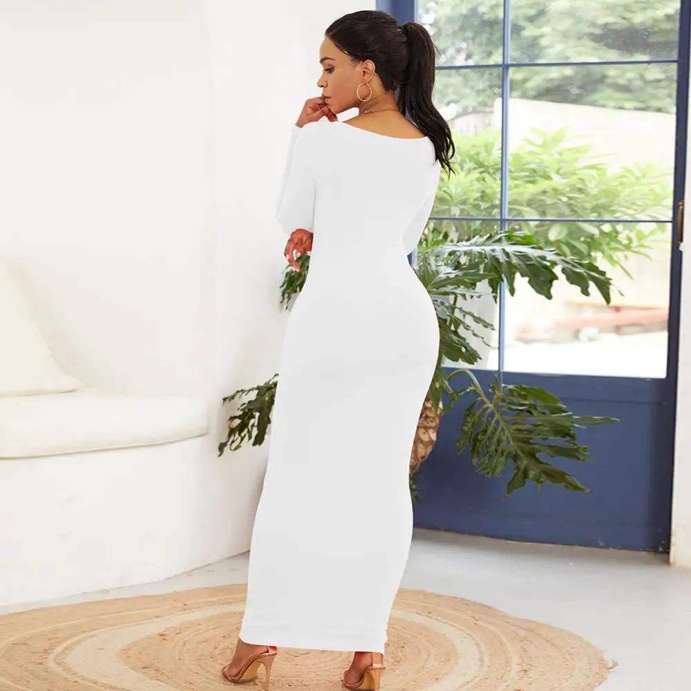 Round Neck Bodycon Dress Women Dress Sexy Summer Dress Solid Color Long Sleeve Women Spring Autumn Maxi Vestidos
Round Neck Bodycon Dress Women Dress Sexy Summer Dress Solid Color Long Sleeve Women Spring Autumn Maxi Vestidos