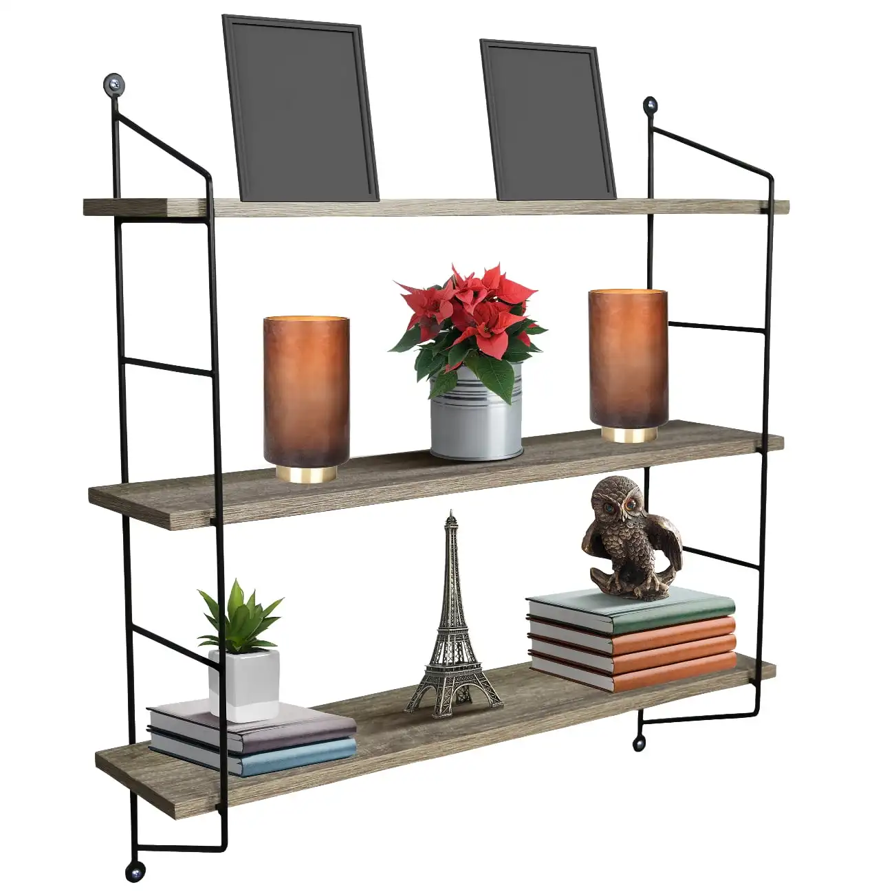 Sorbus 3 Tier Shelves, For Photos, Decorative Items, and Much More - (Grey Wood)
Sorbus 3 Tier Shelves, For Photos, Decorative Items, and Much More - (Grey Wood)