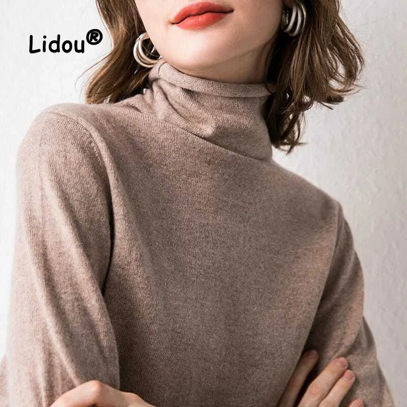 2022 New Solid Color Knitting Sweaters Women Classic Long Sleeve Loose Turtleneck Winter All-match Lady Bottoming Shirt
2022 New Solid Color Knitting Sweaters Women Classic Long Sleeve Loose Turtleneck Winter All-match Lady Bottoming Shirt
