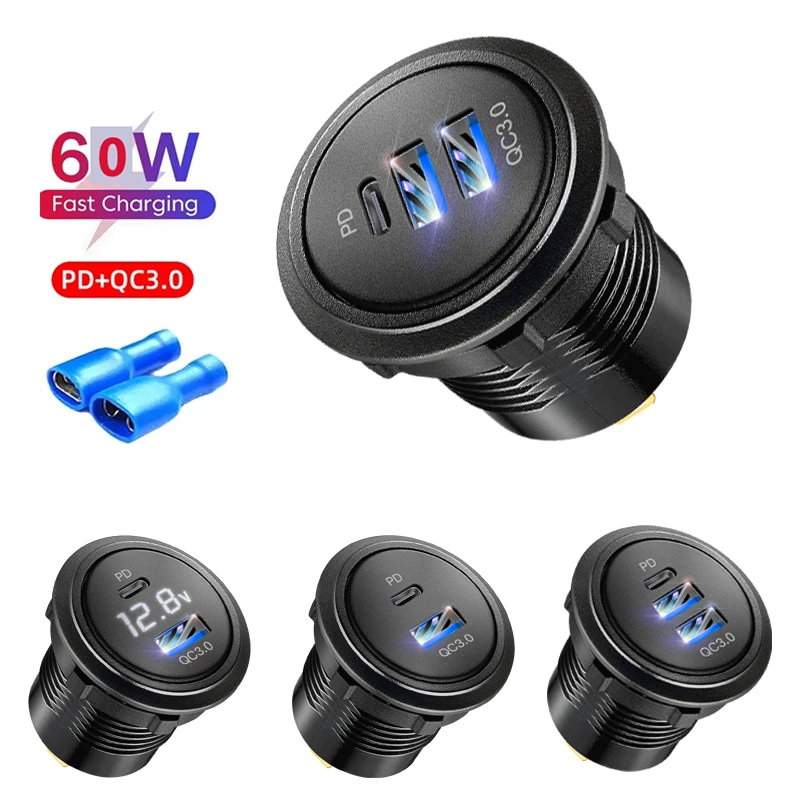12v usb pd car marine charger socket QC3.0 and PD Type C 3 Ports Car Charger adapter for bmw x3 e83 e87 bmw x5 e53 f30 f20 f10
12v usb pd car marine charger socket QC3.0 and PD Type C 3 Ports Car Charger adapter for bmw x3 e83 e87 bmw x5 e53 f30 f20 f10