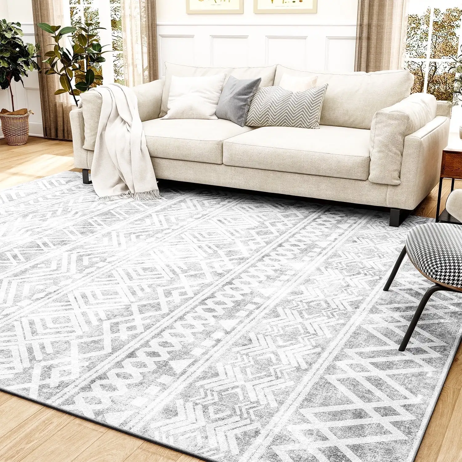 SIXHOME 5 'x 7' коврики для гостиной моющиеся коврики Бохо большой площади современный геометрический нейтральный Ковер серый
SIXHOME 5 'x 7' коврики для гостиной моющиеся коврики Бохо большой площади современный геометрический нейтральный Ковер серый