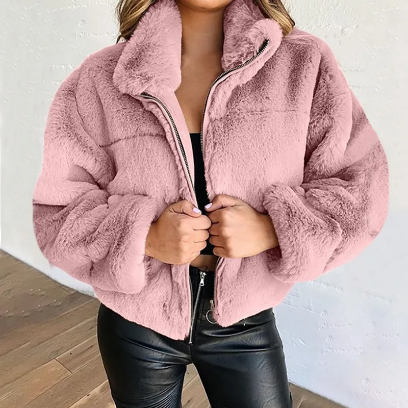 New Autumn and Winter Women's Closing Jacket Faux Fur Zipper Cardigan Warm Plush Short Coat Winter Women's Jackets 2023
New Autumn and Winter Women's Closing Jacket Faux Fur Zipper Cardigan Warm Plush Short Coat Winter Women's Jackets 2023