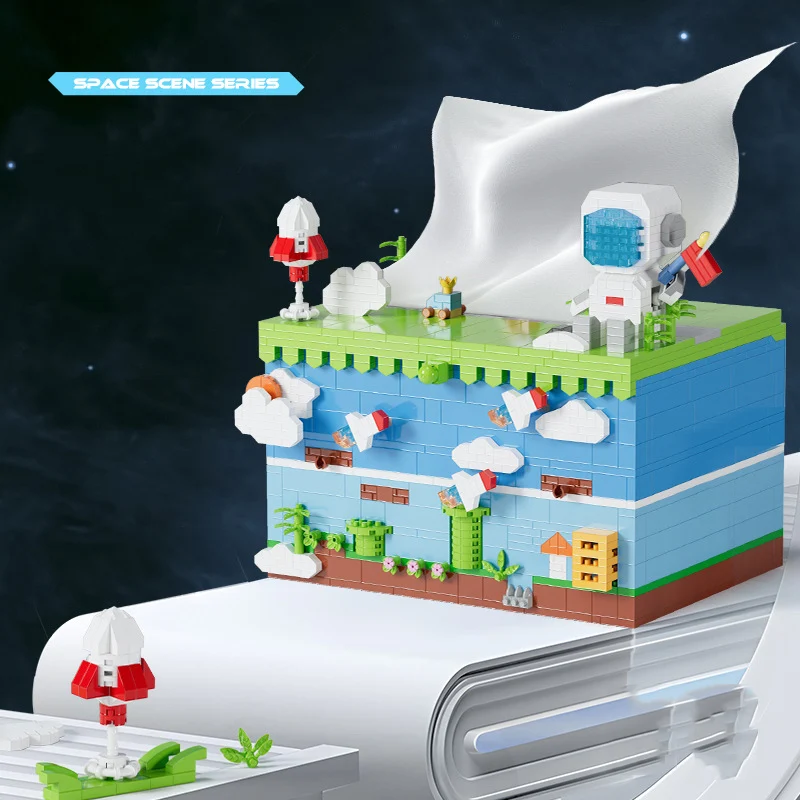 Creative Space Exploration Desktop Mini Block Astronaut Figures Model Tissue Box MOC Building Brick Assemble Toy For Gifts
Creative Space Exploration Desktop Mini Block Astronaut Figures Model Tissue Box MOC Building Brick Assemble Toy For Gifts