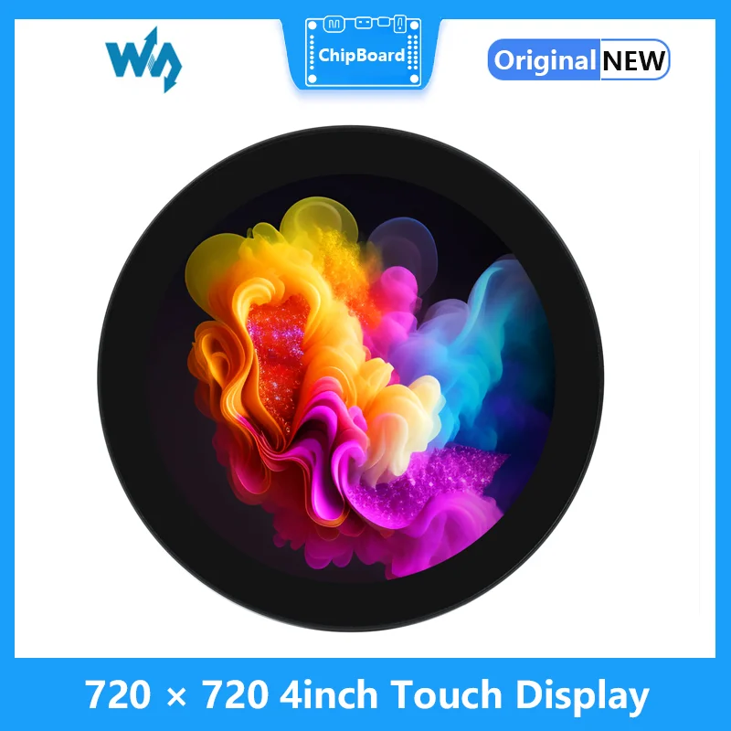 

Waveshare 720 × 720 4inch DSI Round Touch Display, IPS, 10-Point Touch, Supports Pi 4B/3B+/3A+, CM3/3+/4