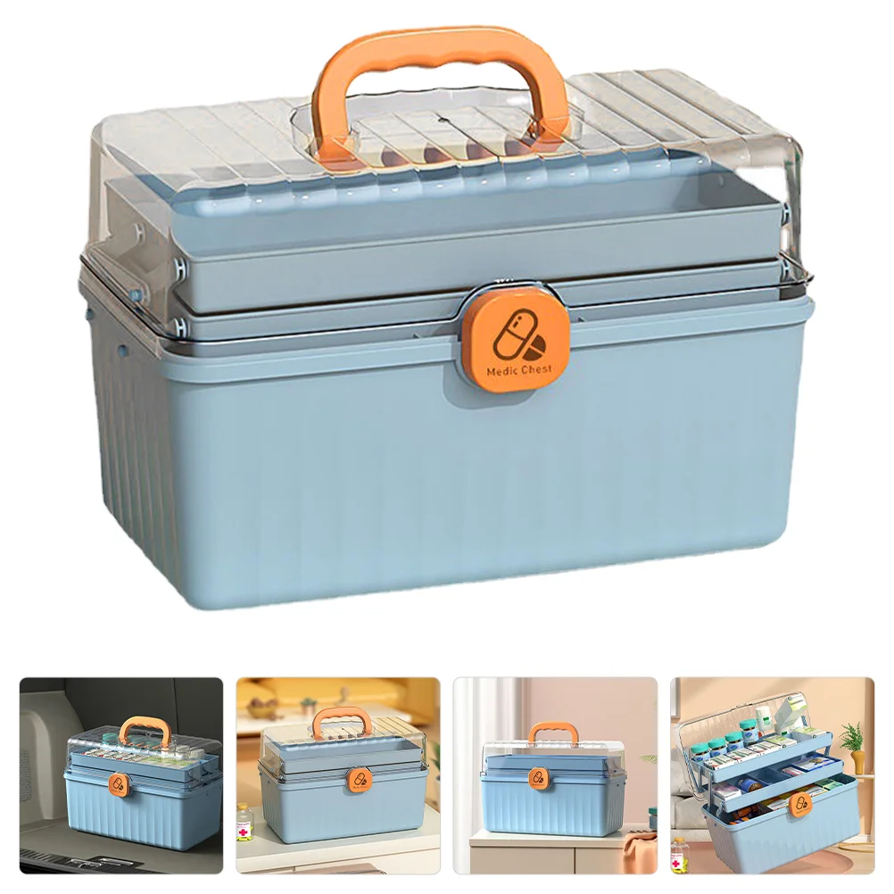 First Aid Box Household Medicine Box Portable Medicine Case Plastic Reusable Medicine Container
First Aid Box Household Medicine Box Portable Medicine Case Plastic Reusable Medicine Container