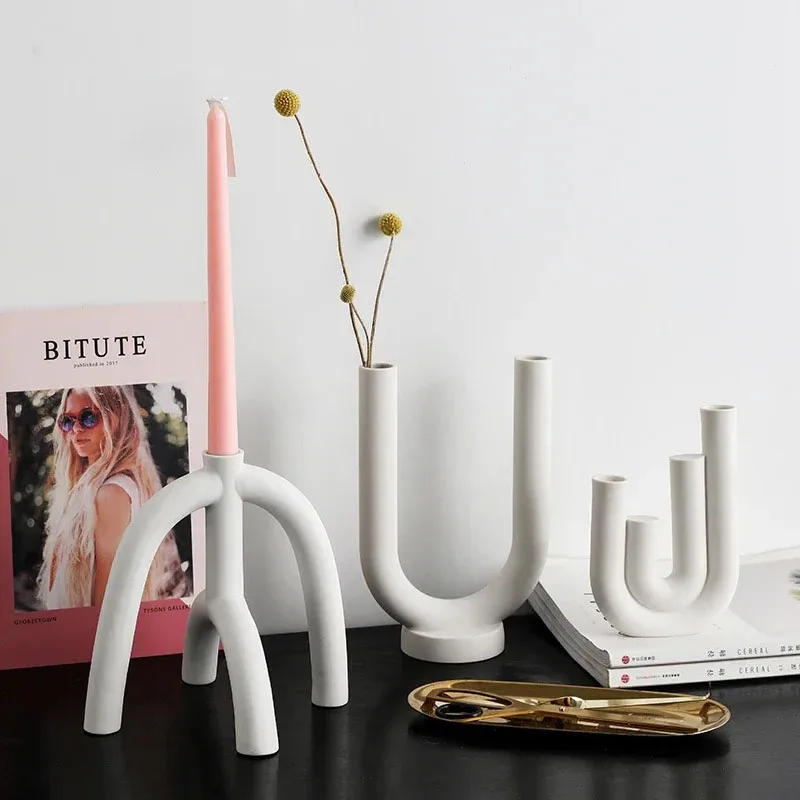 Candlestick Nordic Ceramic White Cement Candle Holders Modern Home Ornament Gift Living Room Table Centerpieces Candle Stand
Candlestick Nordic Ceramic White Cement Candle Holders Modern Home Ornament Gift Living Room Table Centerpieces Candle Stand