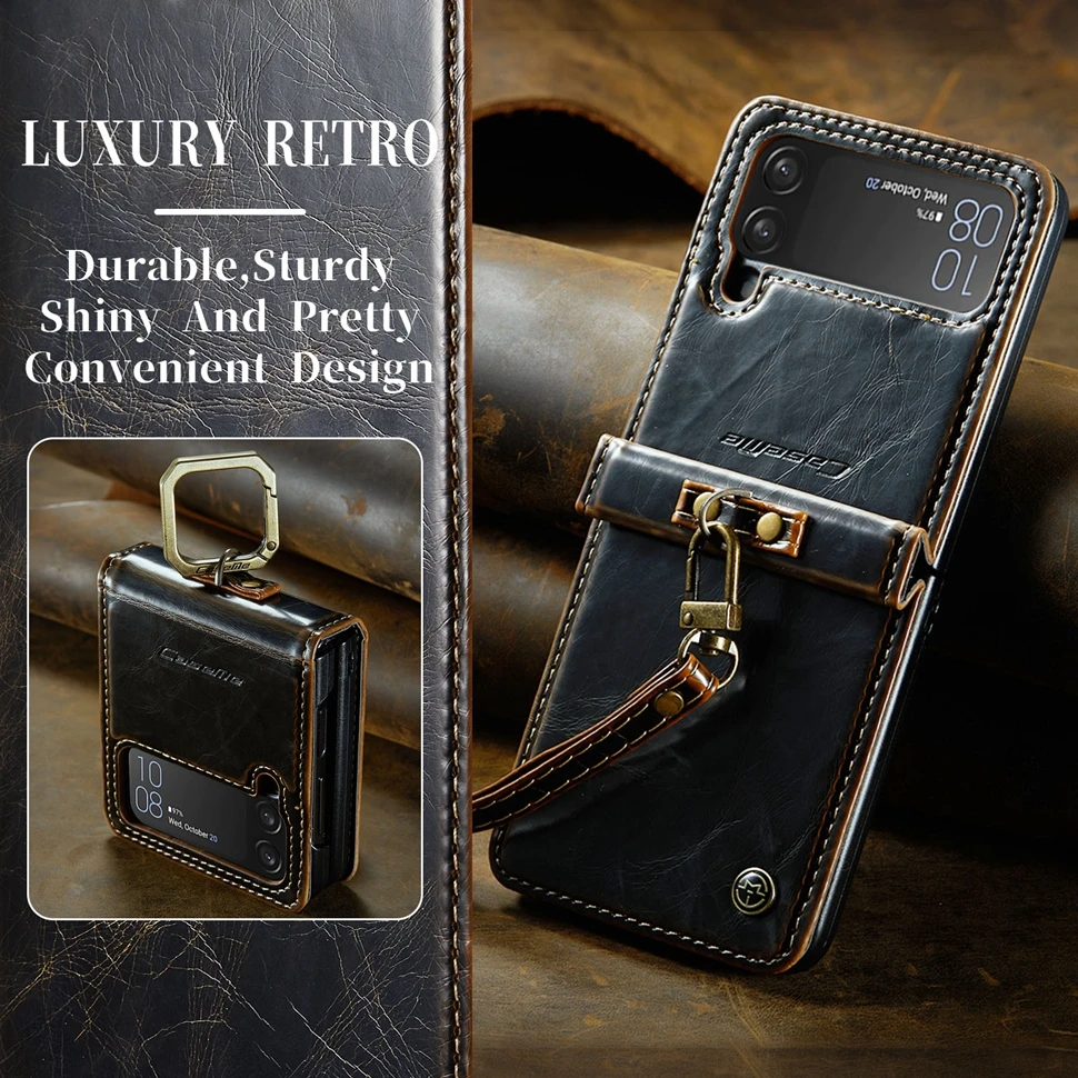 Retro Leather Hand Strap Wallet Phone Case For Samsung Galaxy Z Flip 3 5G SM-F711B Z Flip 4 Z Fold 3 Cover with Lanyard Z Fold 4 
Retro Leather Hand Strap Wallet Phone Case For Samsung Galaxy Z Flip 3 5G SM-F711B Z Flip 4 Z Fold 3 Cover with Lanyard Z Fold 4