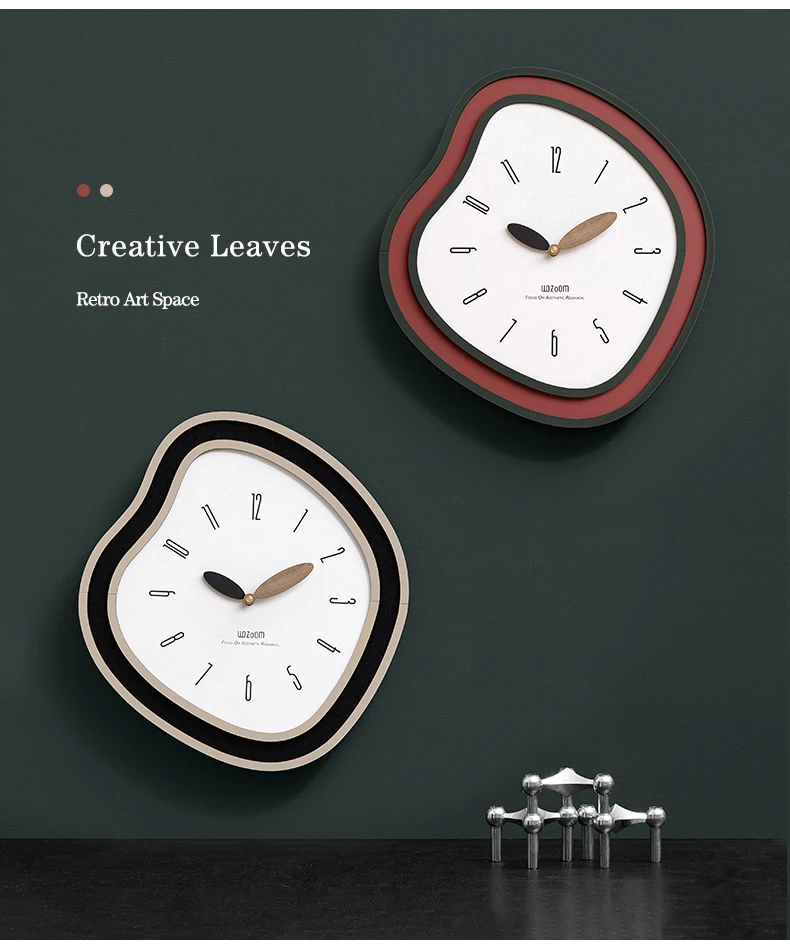 

Nordic light luxury wall clock home modern minimalist creative heterosexual net red new living room clock wall decoration crafts