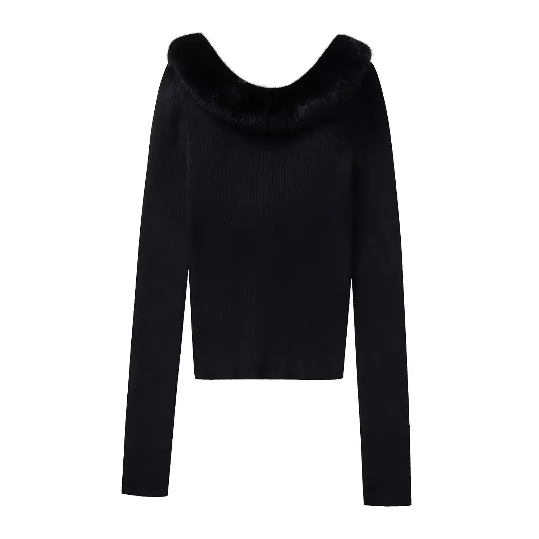 Women's 2023 New Fashion Casual Faux Fur Effect Neckline Knitted Sweater Retro Long-sleeved Women's Pullover Chic Top
Women's 2023 New Fashion Casual Faux Fur Effect Neckline Knitted Sweater Retro Long-sleeved Women's Pullover Chic Top
