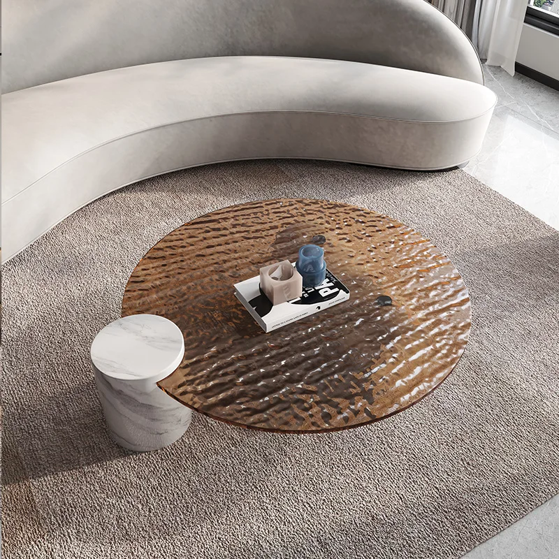 Italian Luxury Round Coffee Table Designer Household Ripple Glass Poker Countertop Minimalist Mesa Centro Salon Furniture FGM
Italian Luxury Round Coffee Table Designer Household Ripple Glass Poker Countertop Minimalist Mesa Centro Salon Furniture FGM