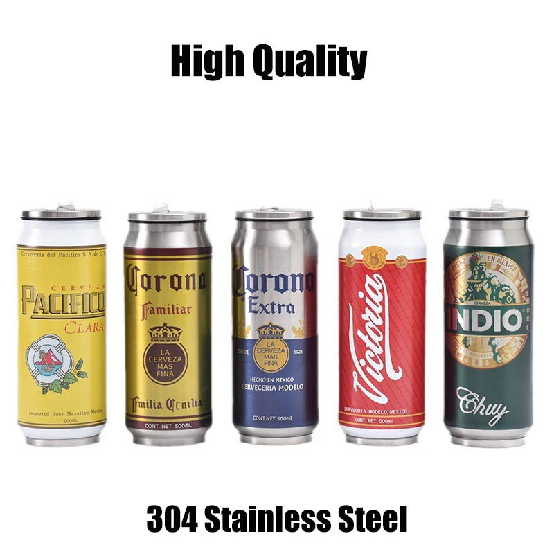 High Quality Creative Beer Can Thermal Cup Water Cup with Lid and Straw 304 Stainless Steel Vacuum Beer Bottle Coffee Drinks Cup
High Quality Creative Beer Can Thermal Cup Water Cup with Lid and Straw 304 Stainless Steel Vacuum Beer Bottle Coffee Drinks Cup
