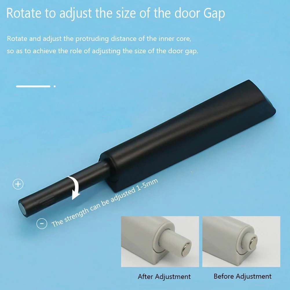 

Push To Open Door Catch Wardrobe ABS Black/Grey/White Cabinet Magnetic Catch Drawer Handle-free Touch Release Catch