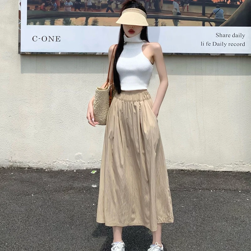 TFETTERS Brand Casual Fashion Long Skirt Women 2024 New Spring and Autumn Solid Elastic Waist Summer Skirt Female Pleated Skirts
TFETTERS Brand Casual Fashion Long Skirt Women 2024 New Spring and Autumn Solid Elastic Waist Summer Skirt Female Pleated Skirts