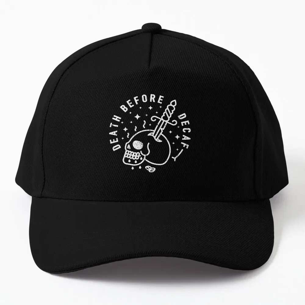 

Death Before Decaf Baseball Cap Snap Back Hat Snapback Cap Anime Men Hats Women's