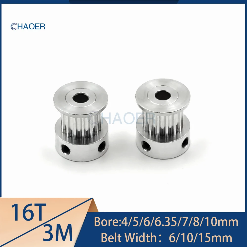 HTD3M 16 Teeth Timing Pulley Bore 4/5/6/6.35/7/8/10mm For Belt Width 6/10/15mm 3M 16Teeth Synchronous Wheel 16T Gear 3D Printer
HTD3M 16 Teeth Timing Pulley Bore 4/5/6/6.35/7/8/10mm For Belt Width 6/10/15mm 3M 16Teeth Synchronous Wheel 16T Gear 3D Printer