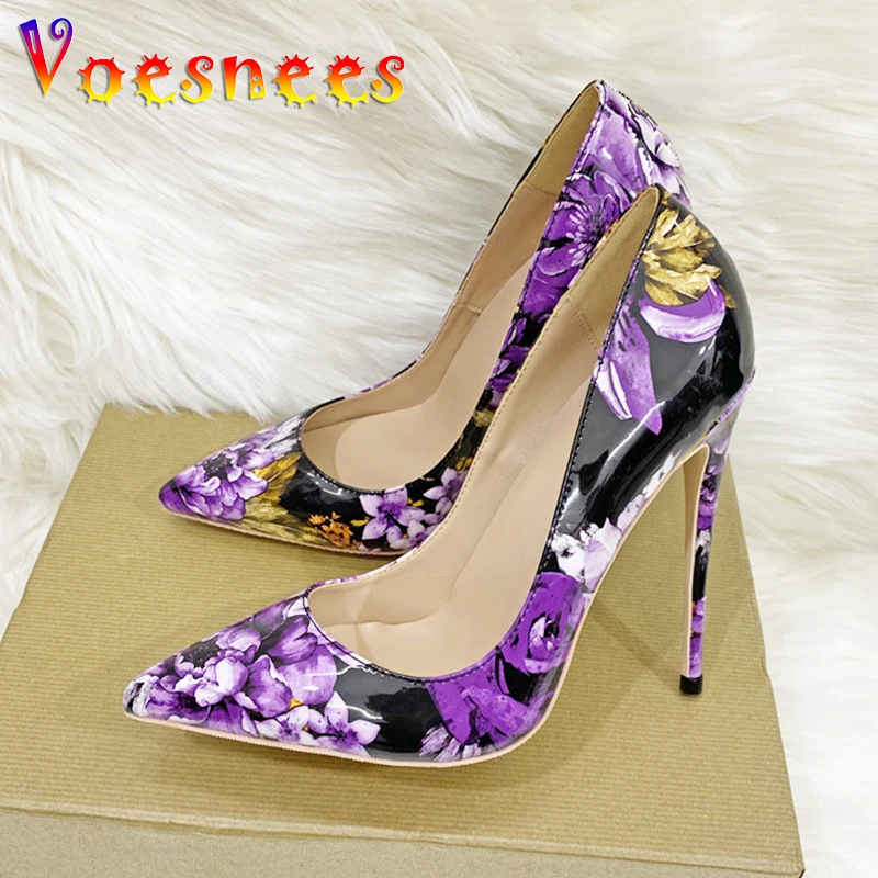 Plus Size 43 Purple Print Party Dress Shoes Women Pointy Toe Shallow Mouth High Heels 10CM Elegant Ladies Flowers Stiletto Pumps
Plus Size 43 Purple Print Party Dress Shoes Women Pointy Toe Shallow Mouth High Heels 10CM Elegant Ladies Flowers Stiletto Pumps