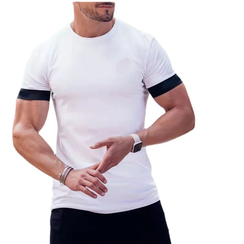 Summer Short Sleeve Leisure Sports Fitness Men's Solid Color Round Neck T-Shirt Casual Slim Running Clothes Tops Tee Shirt
Summer Short Sleeve Leisure Sports Fitness Men's Solid Color Round Neck T-Shirt Casual Slim Running Clothes Tops Tee Shirt